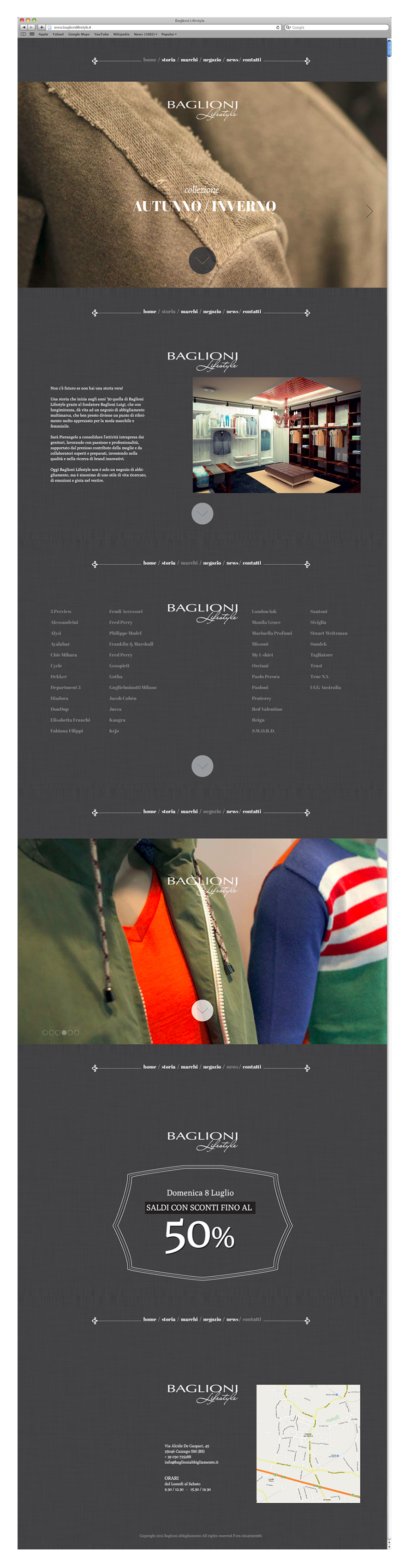 Baglioni Lifestyle - Web site