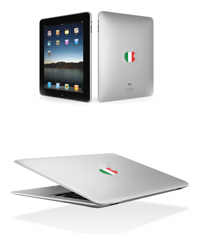 Sticker Macbook e iPad per 150° Italia
